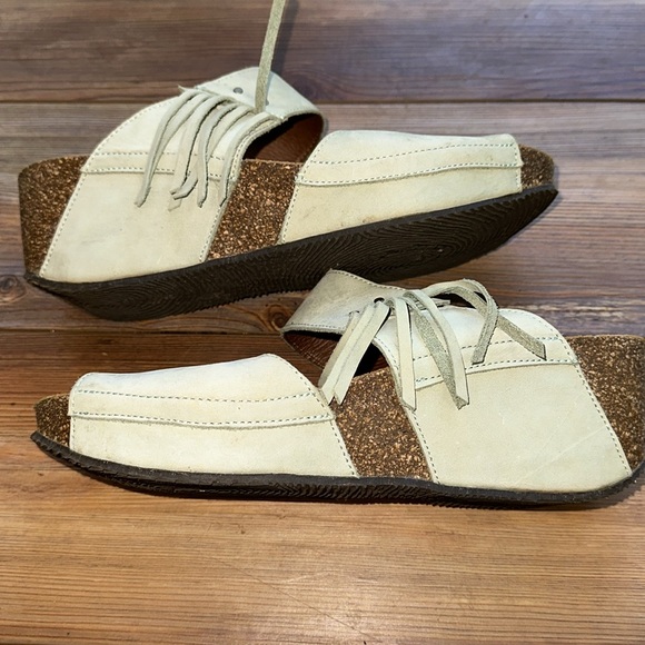 Sergio Tomani lt sage green suede slide in wedges with slight platform size 40 - Picture 7 of 7